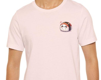 Cute Sushi Shirt, Unisex Jersey Short Sleeve shirt,sashimi,masubi,onigiri,edo,nippon,Japan,Japanese,chibi