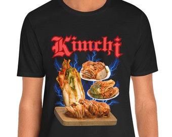 Bootleg KIMCHI shirt, Unisex Jersey Short Sleeve Tee shirt, cabbage,Korean food,pickled cabbage,red pepper,side dish shirt,
