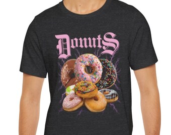 Bootleg DONUT shirt, Unisex Jersey Short Sleeve Tee,donut holes,maple donut,doughnut shirt,chocolate donut,glazed donut shirt,