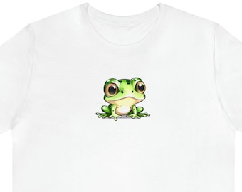 FROG Unisex Jersey Short Sleeve Tee/tshirt/shirt froggie,froggy,green,toad,tadpole,amphibian,ribbit,frogger