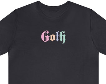 GOTH Pastel Unisex Jersey Short Sleeve Tee,bubble goth shirt,soft goth shirt,pink goth,soft girl