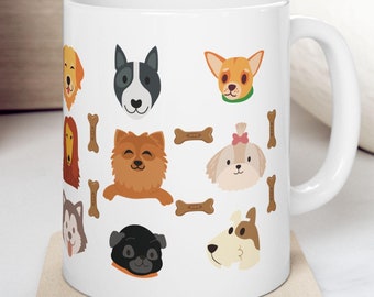 Dog Lover Mug,Ceramic Mug, (11oz)coffe mug,tea mug,doggy cup,dogs,pets,animal lover mug