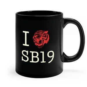 I Stan SB19 oz Black Mug,gento,ken,stell,josh,pablo,justin,pinoy,pinay,ppop