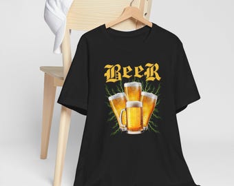 Bootleg BEER shirt, Unisex Jersey Short Sleeve tee,IPA,pilsner,lager,brewski shirt,pint shirt,