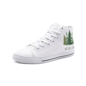 Waldbäume High Top Sneakers für Erwachsene Schuhe für Naturliebhaber Outdoorsy Travel Custom Schuhe