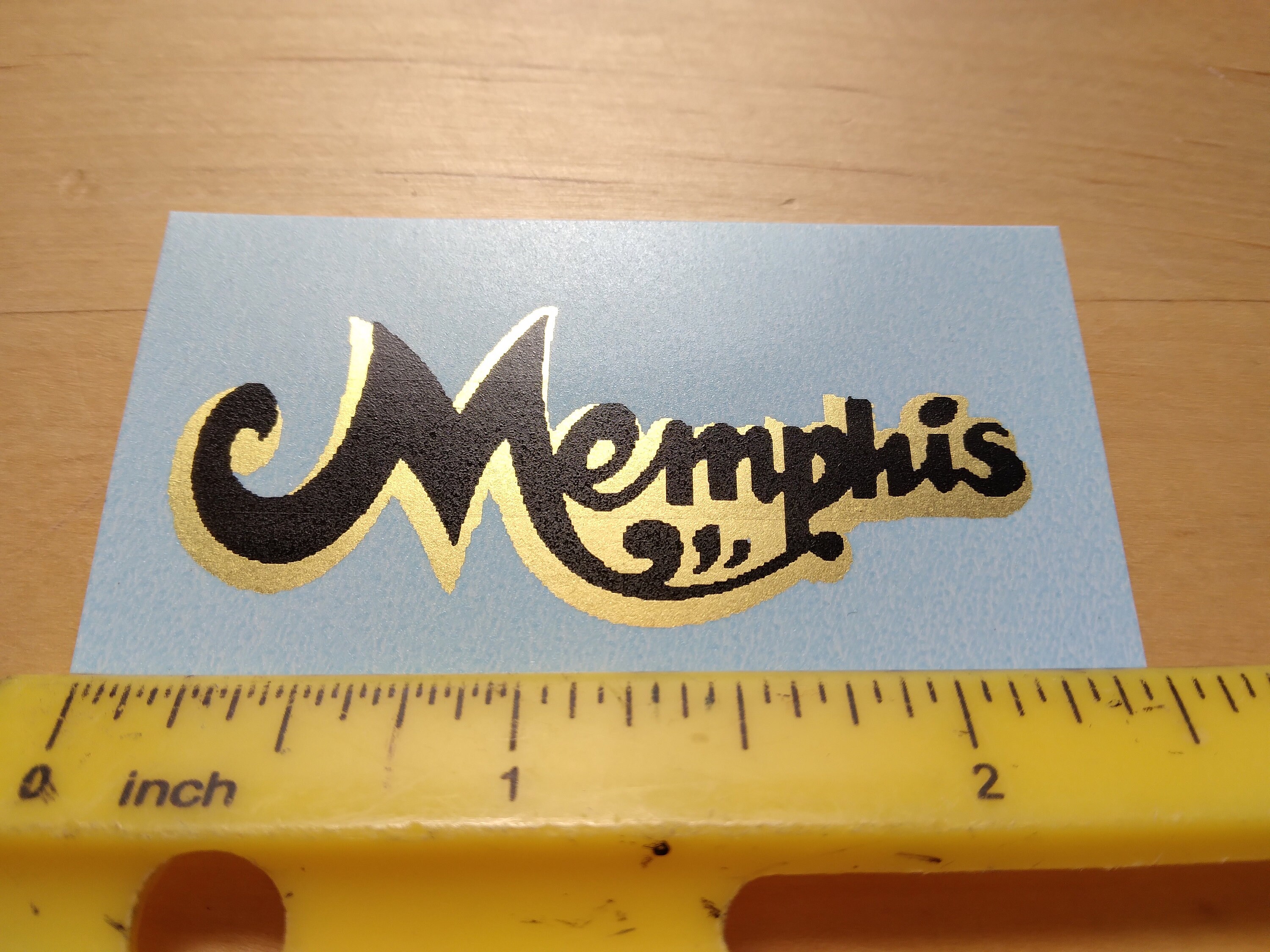 Memphis Electric Guitar Waterslide Decal, Metallic Ink Guitar Decal