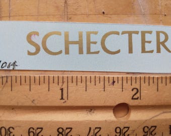 2nd Gold Metallic Ink Guitar Headstock Waterslide Decal