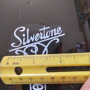 SILVERTONE 1950s &quot;Wind Chime&quot; logo, Guitar Waterslide Decal, White Ink guitar decal, Premium guitar decal, Restoration Grade guitar decal