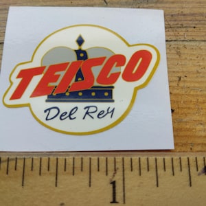 Teisco Del Ray 1960s Guitar Headstock Logo Sticker: Restoration Grade