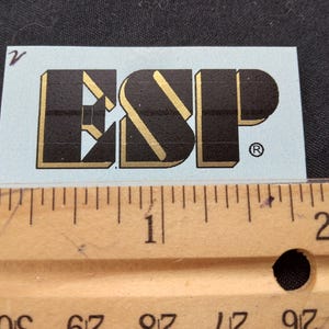 DISCOUNT &quot;2nd&quot; Gold Metallic Ink Guitar Headstock Waterslide Decal