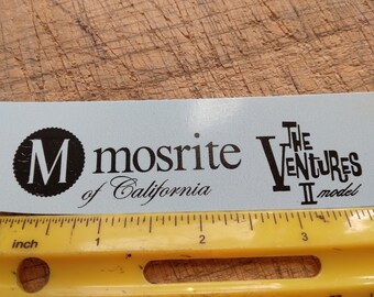 2nd Black Ink Guitar Headstock Waterslide Decal