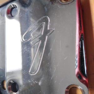 Electric Guitar neckplate, Metal Chrome Silver, Custom Shop guitar neckplate, Restoration guitar neckplate, guitar neck plate.