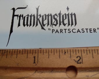 Frankenstein Guitar Waterslide Decal - Restoration Partscaster - Black Ink