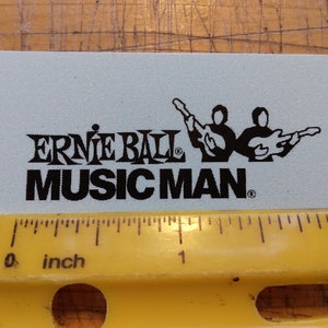 Electric Guitar Waterslide Decal: Black Ink, Restoration Grade