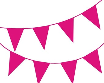 Hot Pink Pale Pink Party Decor Various Sizes Details about / Fabric Bunting Shades of Pinks
