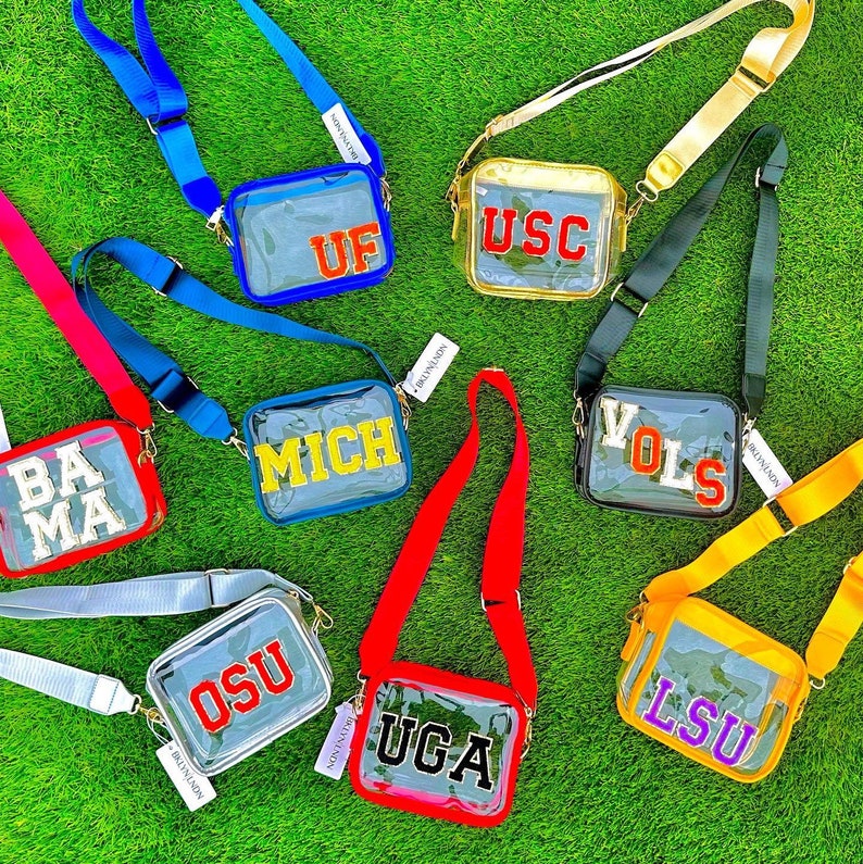 Clear Stadium Bag Clear Crossbody Purse Customizable Etsy
