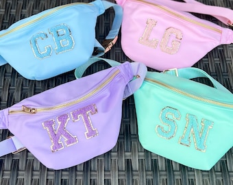 NEW!! Nylon Fanny Pack - Personalized Fanny Pack - Patch Bag - Custom Gift - Bachelorette Party - Bride Gift - Bridesmaid Gift