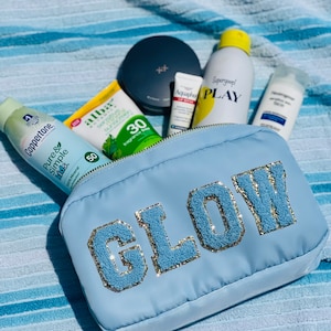 Nylon MEDIUM Cosmetic Bag- Baby Shower Gift - Make up bag- Travel Bag- Bag with Pouches- Customized Bag- Bridesmaid Gift- Teacher Gift-