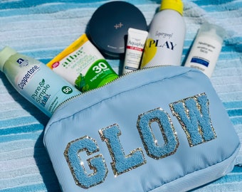 Nylon MEDIUM Cosmetic Bag- Baby Shower Gift - Make up bag- Travel Bag- Bag with Pouches- Customized Bag- Bridesmaid Gift- Teacher Gift-