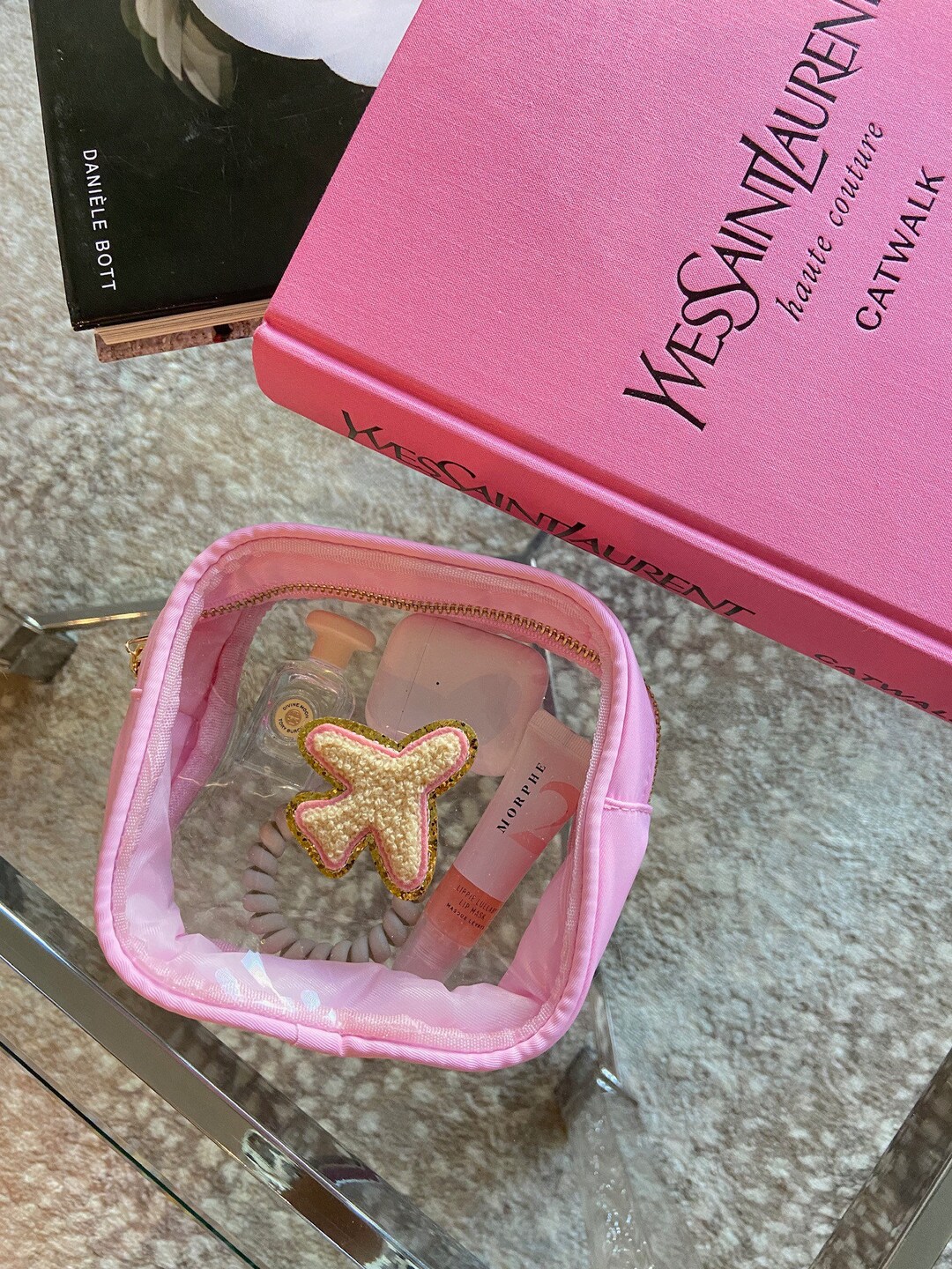 SMALL Clear Cosmetic Bags Clear Toiletry Pouch Nylon Bag Toiletry Bag