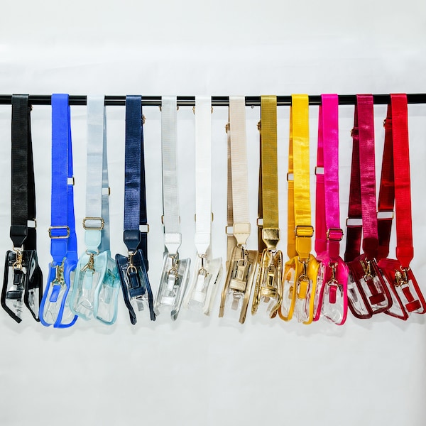 Clear Stadium Crossbody Bag: Interchangeable Straps, Game Day Purse
