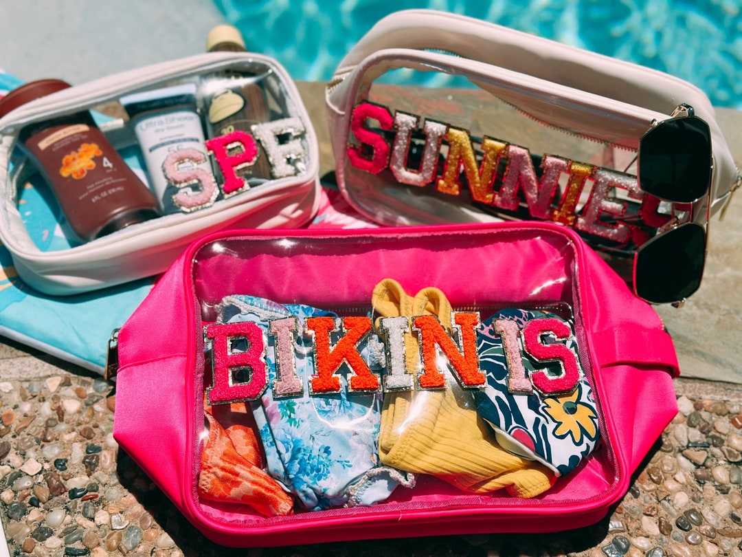 XLARGE Clear Cosmetic Bags Clear Toiletry Pouch Nylon Bag Toiletry Bag