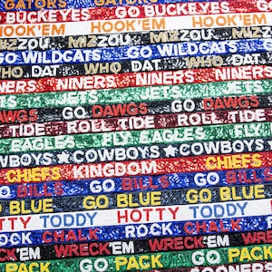 Gameday purse strap - sequin and beaded bag strap - stadium bag strap - ready to ship - strap only - game day gear - beaded purse strap