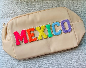 Nylon X-LARGE Cosmetic Bag - Make up bag- Travel Bag- Bag with Pouches- Customized Bag- Bridesmaid Gift- vacation bag
