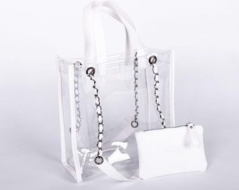 Clear Shoulder Bag - Game Day Tote - Concert - Stadium Purse