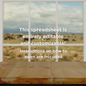 2026 Cattle Records Spreadsheet: Livestock Management (Digital Download)