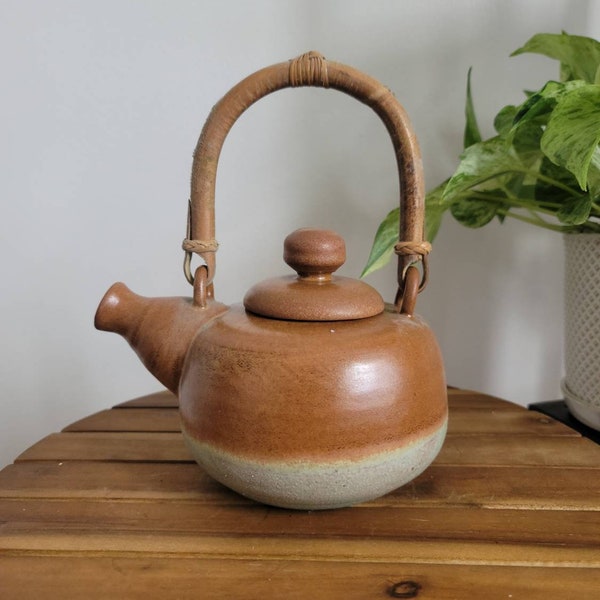 Teapot Bamboo Handle Etsy