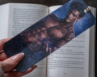 Holographic Rhysand ACOTAR Bookmark – Night Court High Lord Fantasy Bookmark – Handmade Romantasy Gift