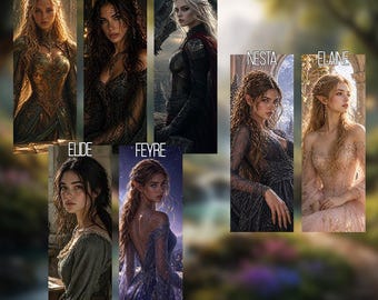 Fantasy Romance Bookmark Collection | Throne of Glass & ACOTAR Inspired