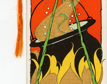 HALLOWEEN TALLY CARD. Circa 1930, vintage
