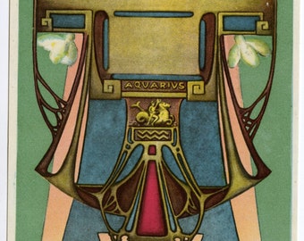 ART NOUVEAU SET of 12 postcards. Circa 1915, original and vintage