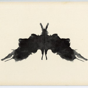 RORSCHACH-PRÜFUNGSKARTE. Zir 1940, Original & Vintage