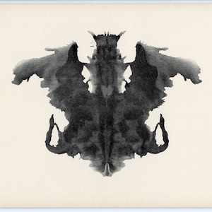 RORSCHACH-PRÜFUNGSKARTE. Um 1940, Original & Vintage.