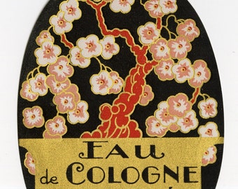 FRENCH PERFUME LABEL, Circa 1930, vintage