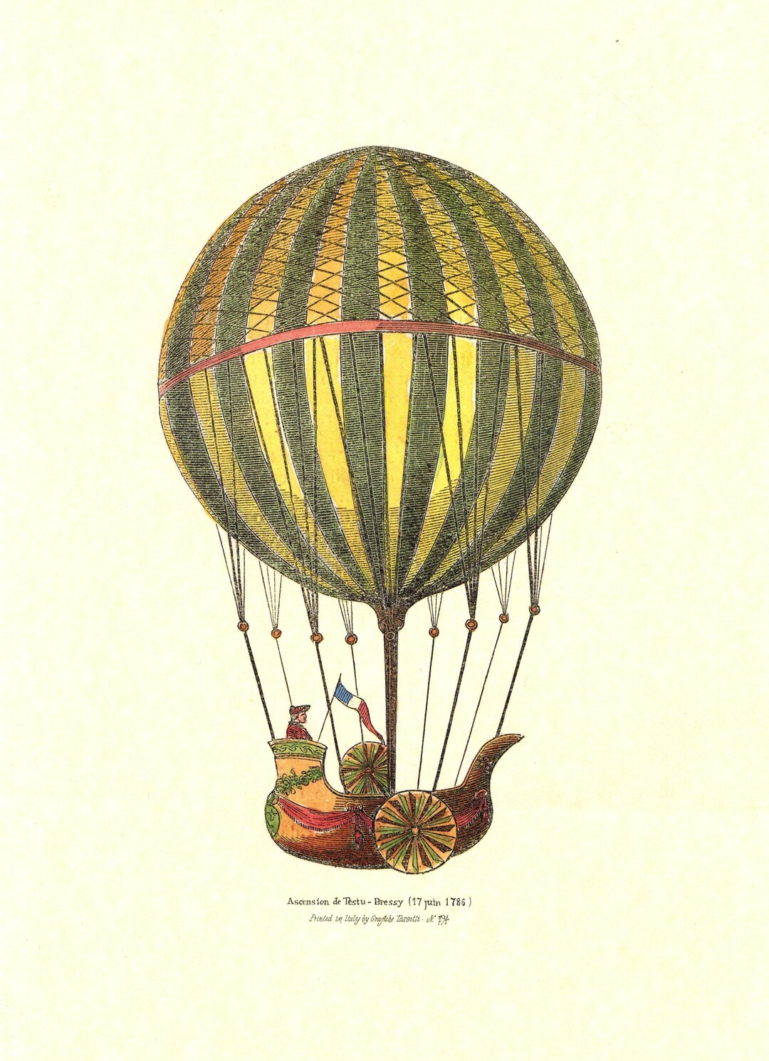 Hot air balloons over the sea ビーズ刺繍