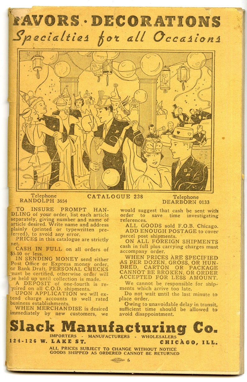 NOVELTY CATALOG, Circa 1940. Vintage Etsy