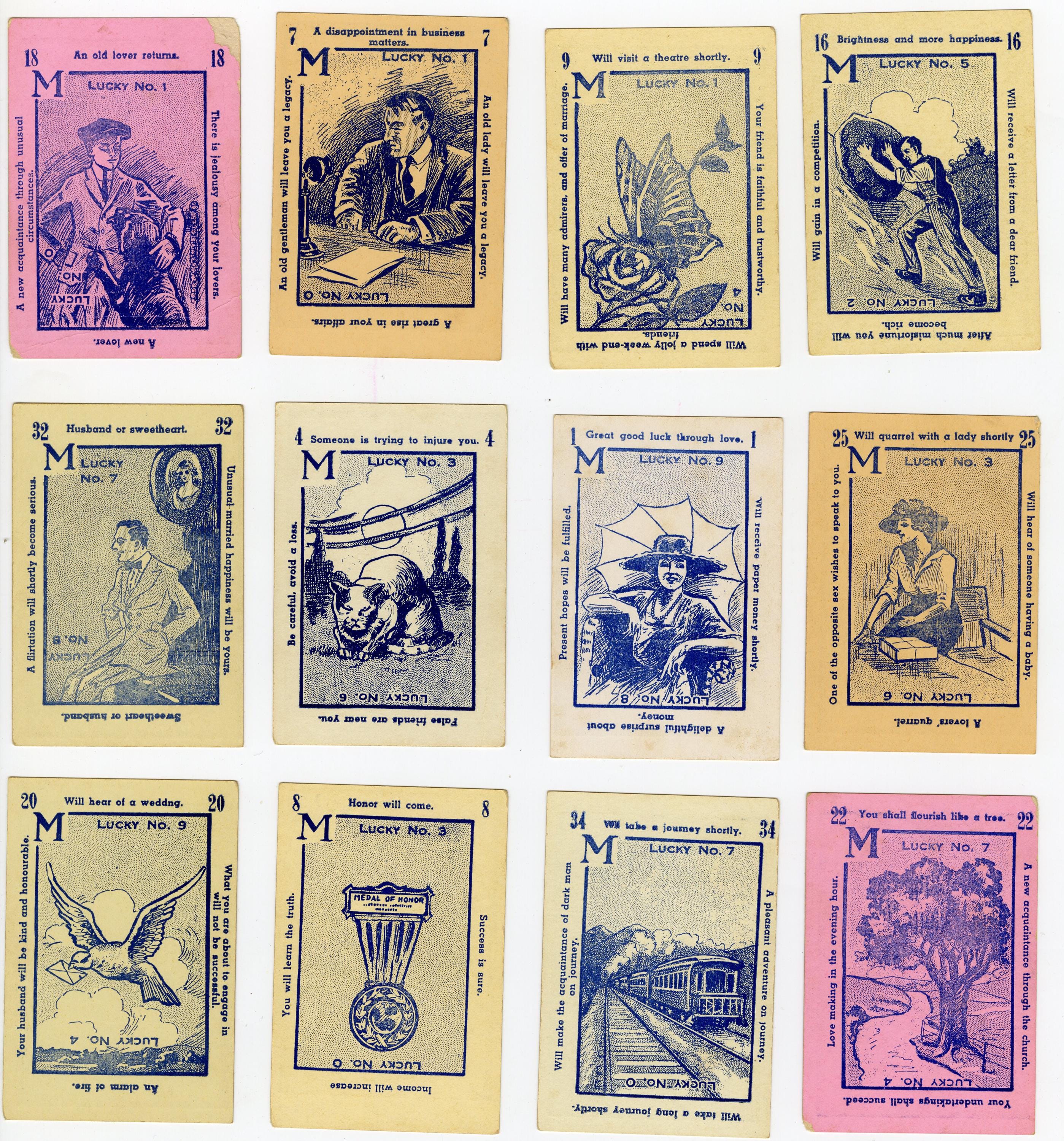 Antique Fortune Telling Cards - Etsy