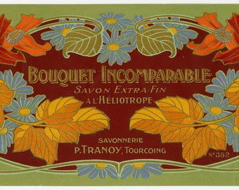 FRENCH PERFUME LABEL, Circa 1930, vintage