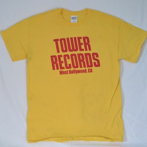 Vintage Tower Records T Shirt   Professionally Screenprinted & Free Shipping!!