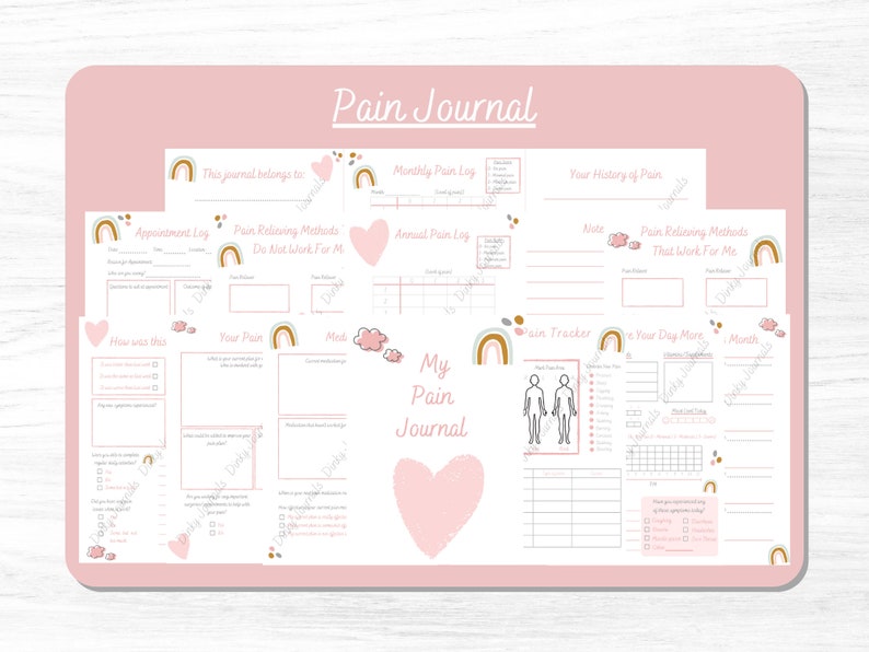 Pain Tracker Personal Printable Pain Journal Chronic Pain - Etsy