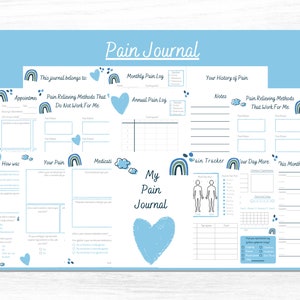 Personal Printable Pain Journal | Chronic Pain Tracker | Printable Pain Tracker | Pain Management Journal | Online Digital Planner