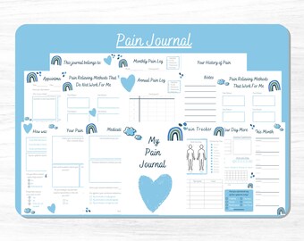 Personal Printable Pain Journal | Chronischer Schmerz Tracker | Druckbarer Schmerz Tracker | Schmerzmanagement Journal | Online Digital Planner