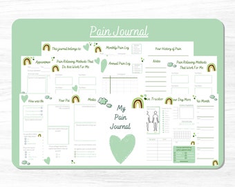 Personal Printable Pain Journal | Chronischer Schmerz Tracker | Druckbarer Schmerz Tracker | Schmerzmanagement Journal | Online Digital Planner