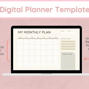 Daily Digital Planner Insert | Printable Planner Insert | Printable Daily Planner Insert | Monthly Planner | GoodNotes Planner Insert |