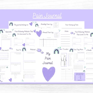 Personal Printable Pain Journal | Chronic Pain Tracker | Printable Pain Tracker | Pain Management Journal | Online Digital Planner