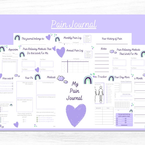 Personal Printable Pain Journal Chronic Pain Tracker - Etsy